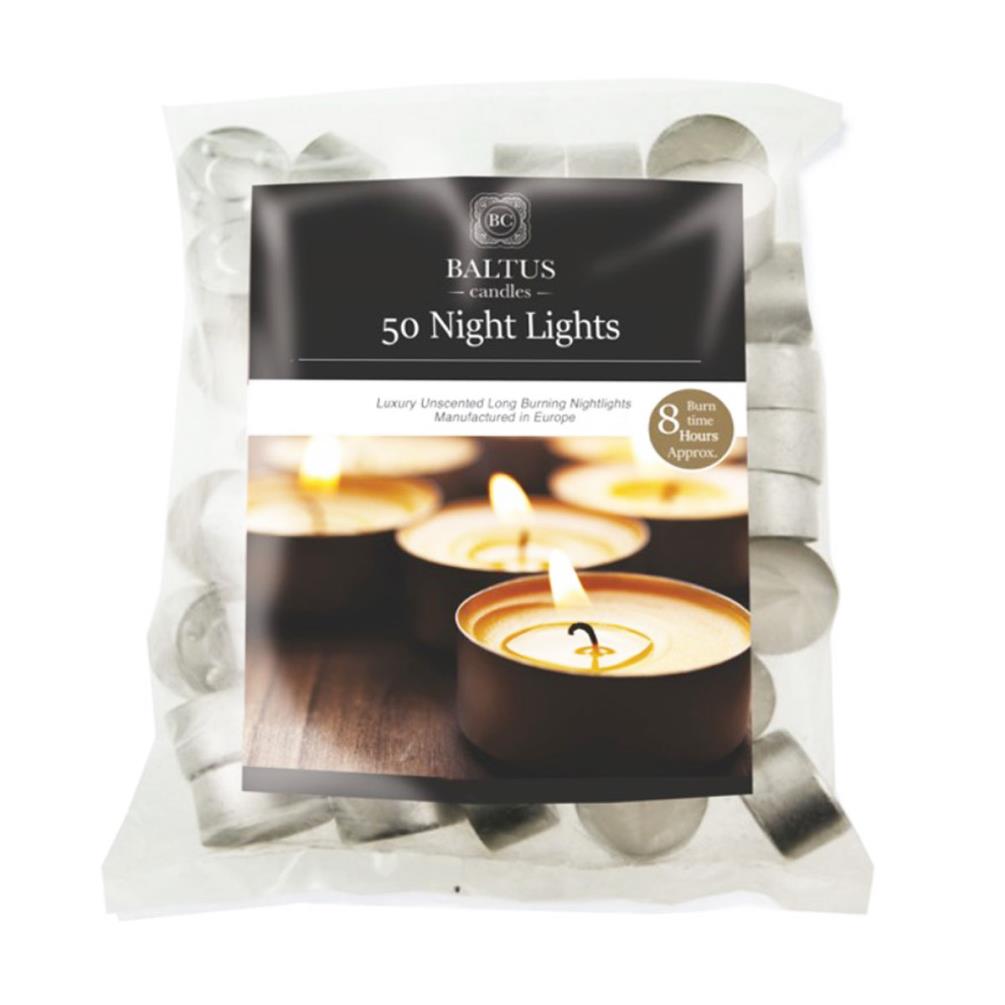 Baltus 8 Hour Long Burn White Tealights (Pack of 50) £6.29